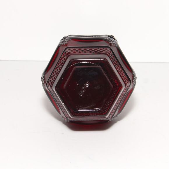 Vintage Avon 1876 Cape Cod Collection Ruby Red Glass Decanter EMPTY - Picture 4 of 5
